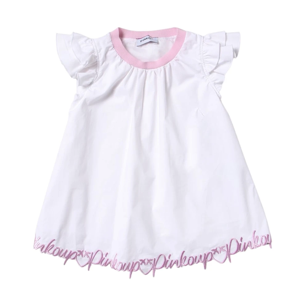 Pinko Girls White Dresses, 12 M, Popeline Dress
