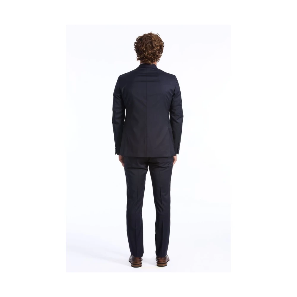 Baldinini Blauw Wollen Pak Klassiek 2-Delig Blue Heren