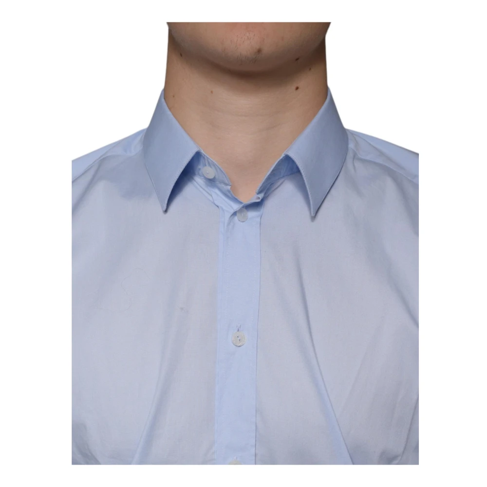 Dolce & Gabbana Lichtblauw Slim Fit Overhemd Blue Heren