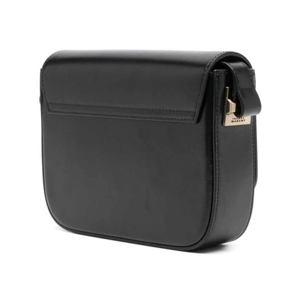 Isabel marant Zwarte leren ketting schoudertas Black Dames