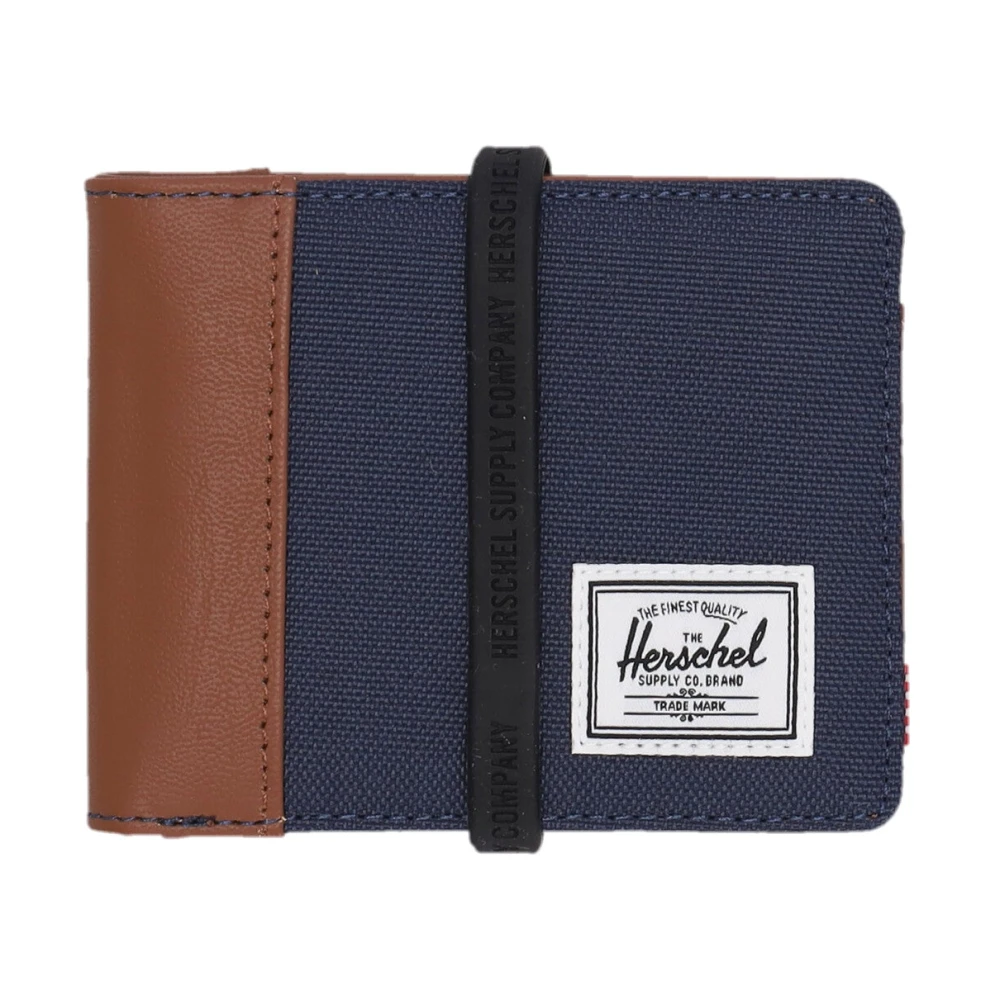 Herschel Unisex Blue Rfid Shielded Wallet With Multiple Compartments