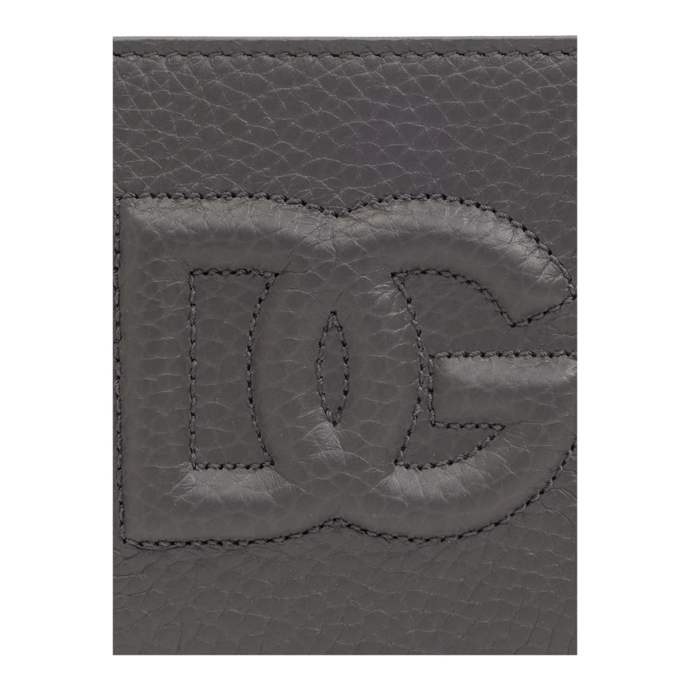Dolce & Gabbana Opvouwbare portemonnee met logo Gray Heren
