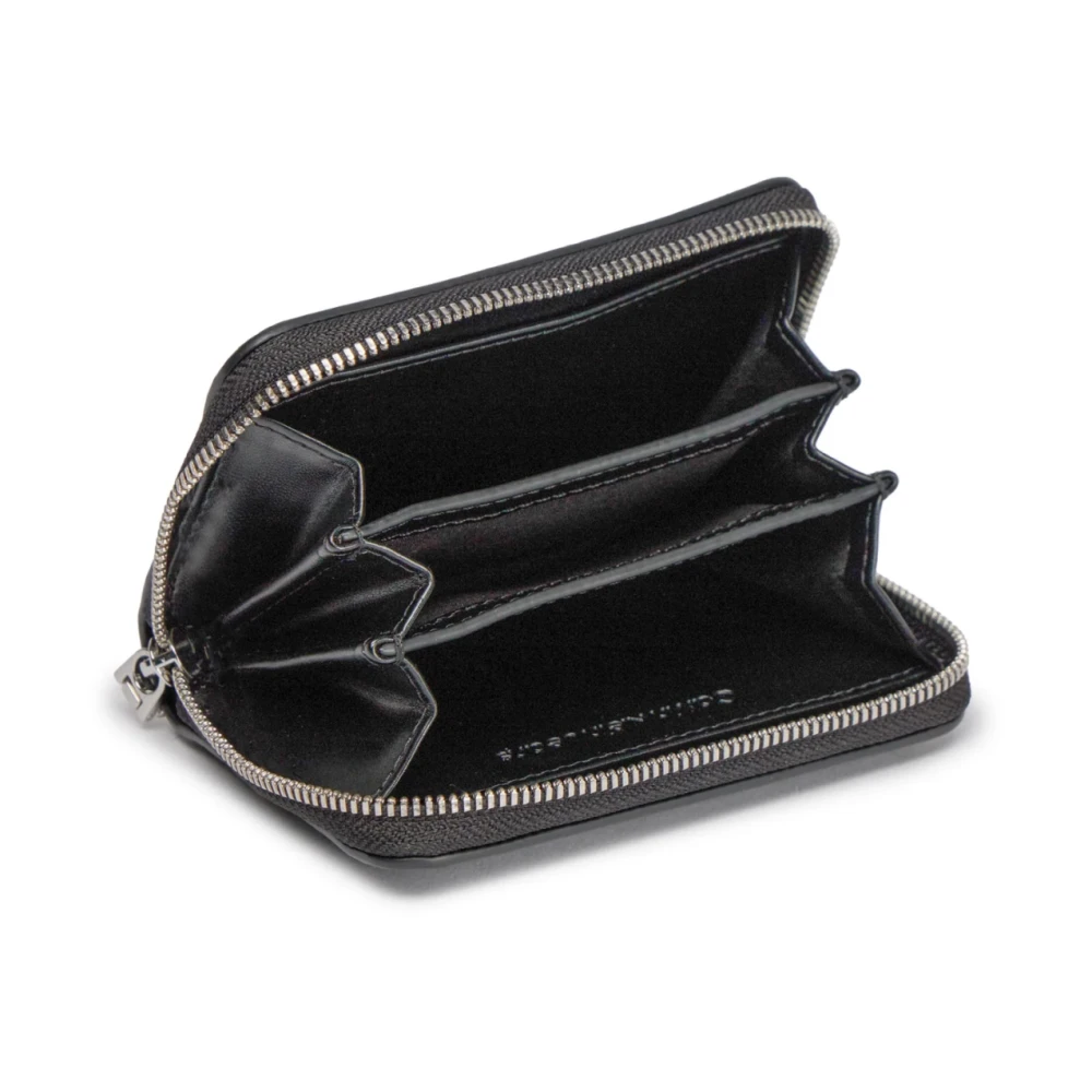Calvin Klein Mini PU leren portemonnee met metalen logo Black Dames