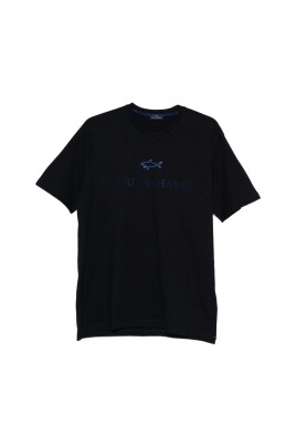 t-shirt-en-coton-noir-a-col-rond