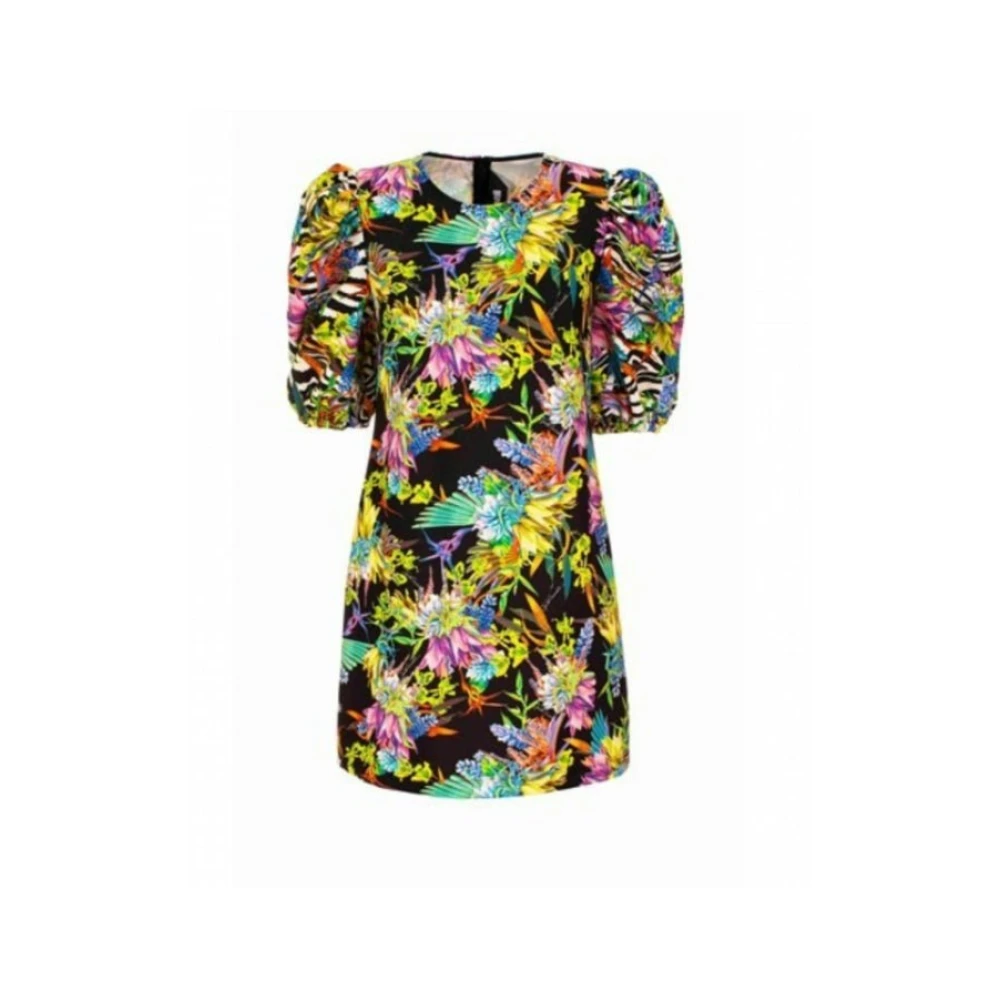 Just Cavalli Zwarte bloemenprint jurk Multicolor Dames