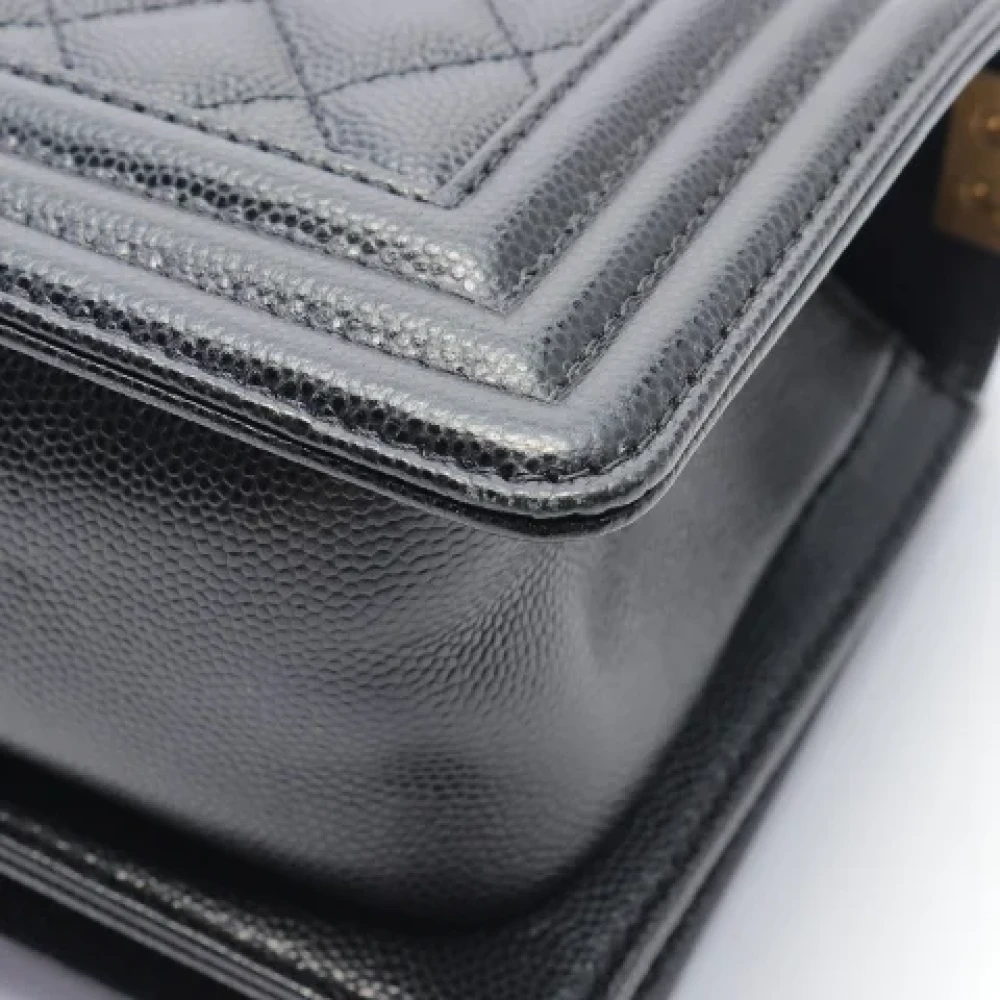 Chanel Vintage Pre-owned Leather crossbody-bags Black Dames