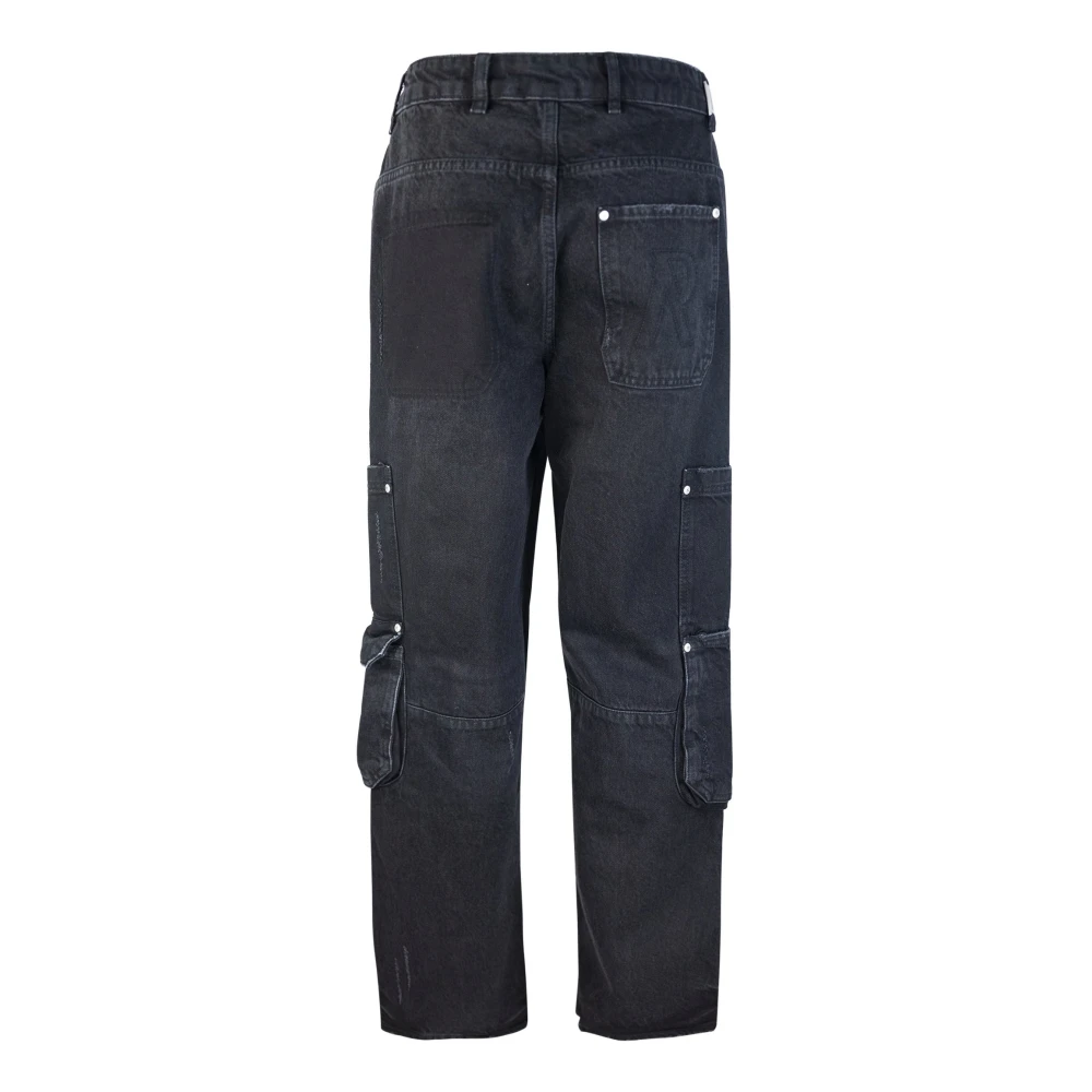 Represent Zwarte Denim Jeans Dubbele Zak Scratch Black Heren