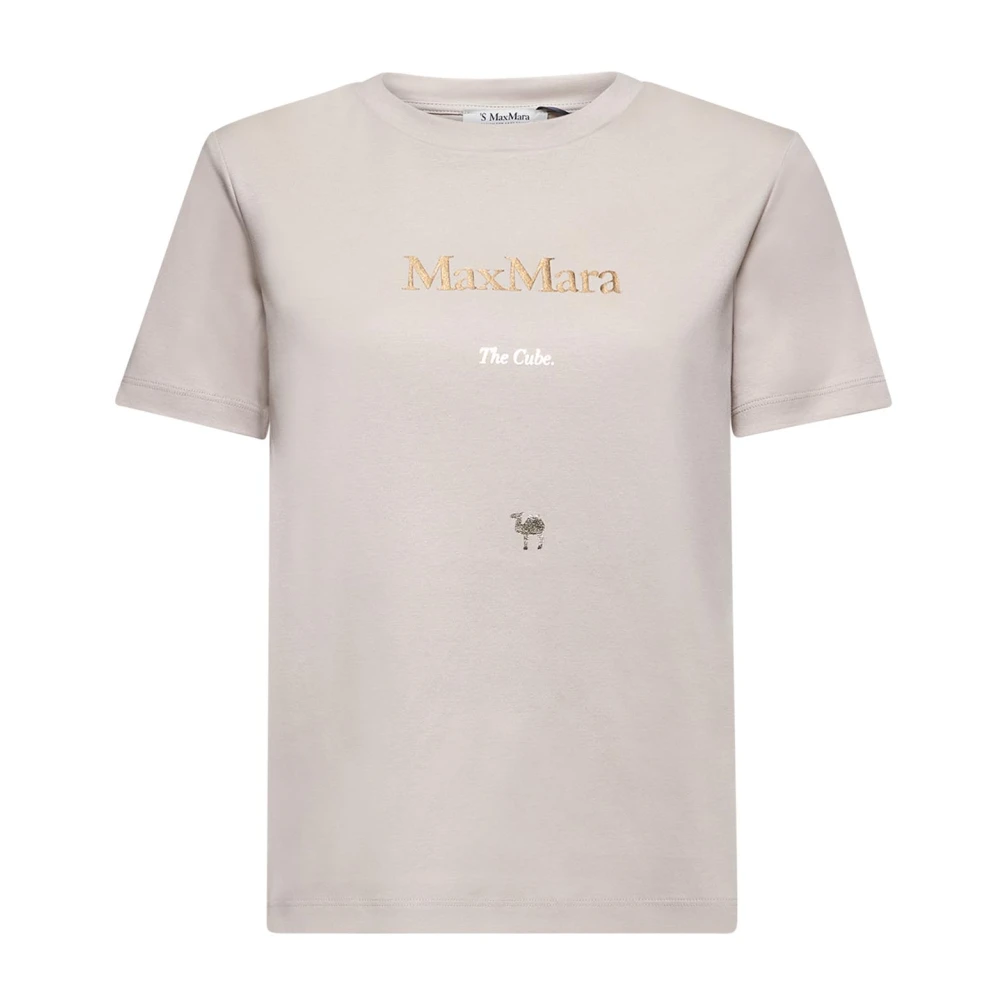 Max Mara Beige Crew Neck T-shirts en Polos Beige Dames