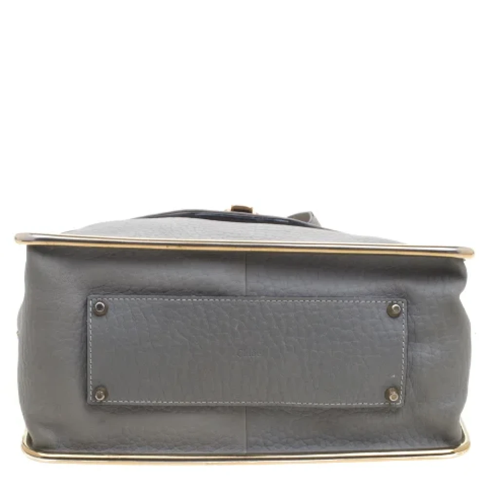 Chloé Pre-owned Leather shoulder-bags Gray Dames