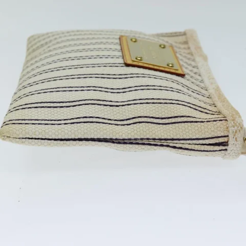 Louis Vuitton Vintage Pre-owned Canvas clutches White Dames