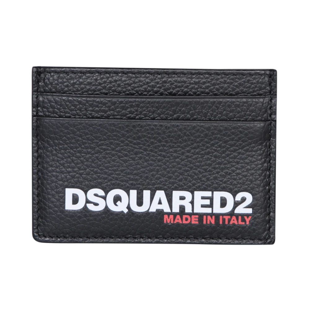 Dsquared2 Men's Black Wallets & Cardholders, One Size, Leather Cardholder