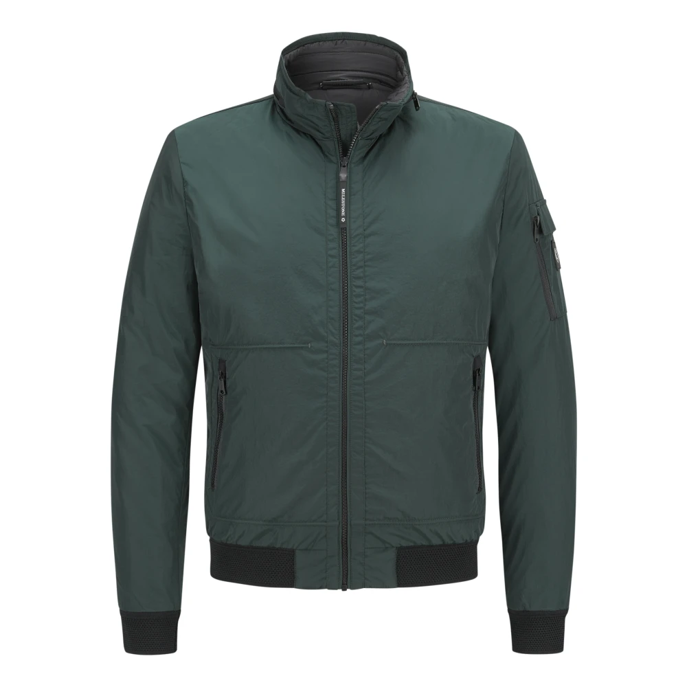Milestone Gewatteerde lichtgewicht blouson jas Green Heren
