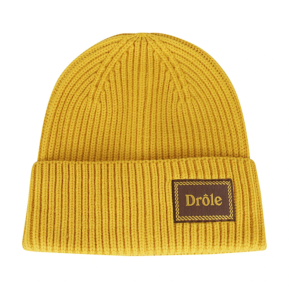 Drole de Monsieur Wollen Beanie Muts Yellow Heren