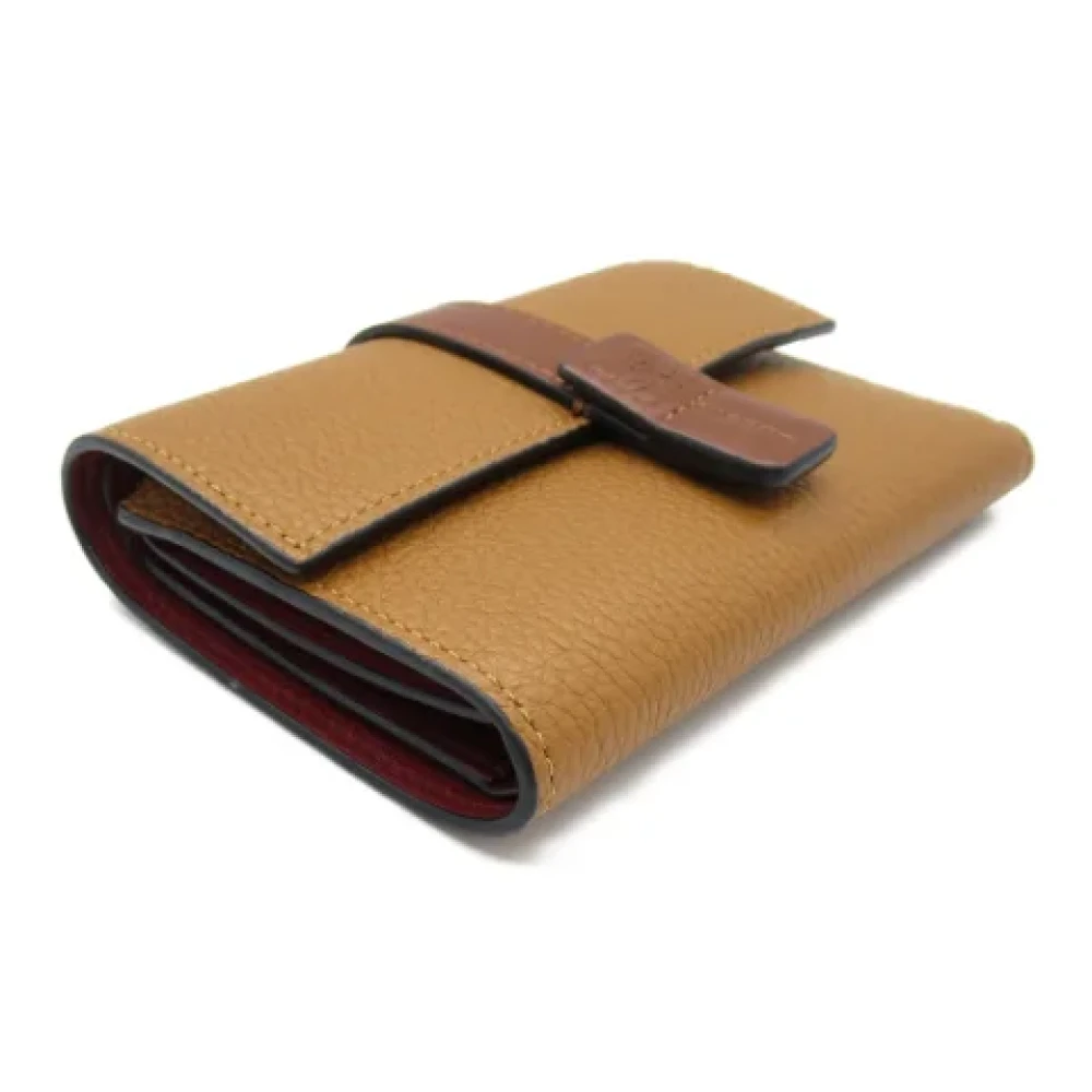 Loewe Pre-owned Leather wallets Brown Dames