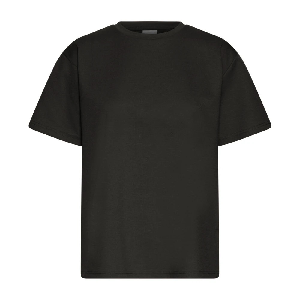 Ichi Zwart Top & T-Shirt Klassieke Tee Black Dames