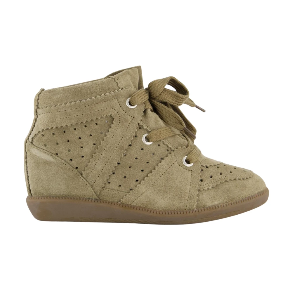Isabel Marant Taupe Bobby Sneaker Dames Dames Schoenen Groen