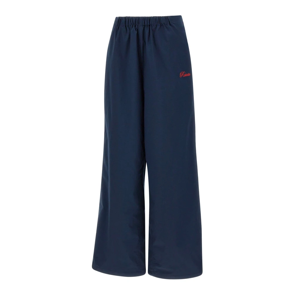 Rotate Birger Christensen Navy Blue Crepe Jogger Broek Blue Dames