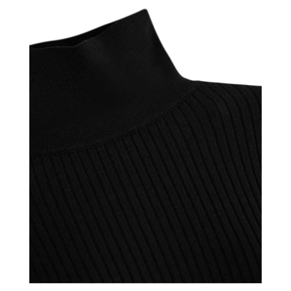 Liviana Conti Zwarte coltrui met ribbels Black Dames