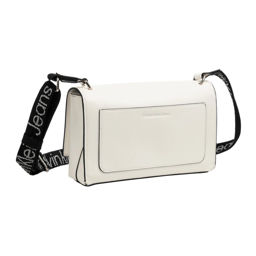 Calvin Klein Jeans Crossbody Tas met Verstelbare Band White Dames