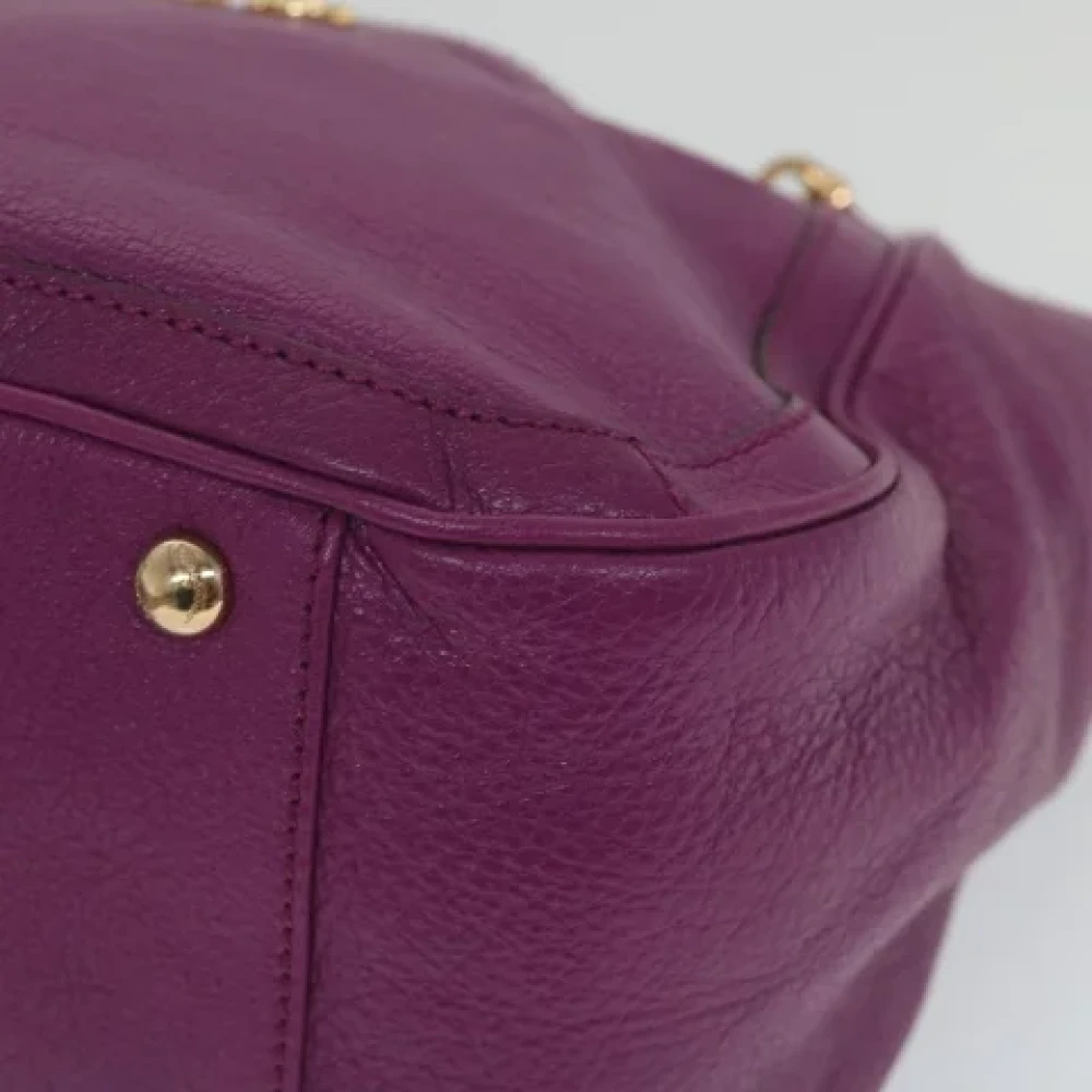 Salvatore Ferragamo Pre-owned Leather handbags Purple Dames