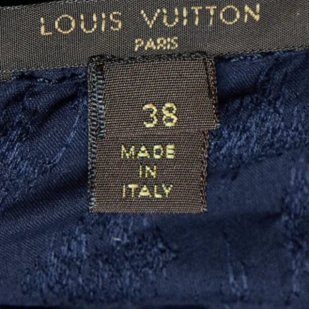 Louis Vuitton Vintage Pre-owned Cotton dresses Blue Dames