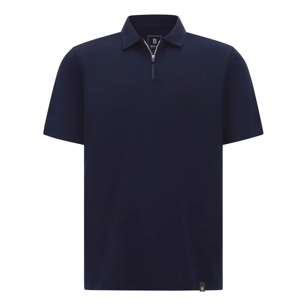 Boggi Milano B Tech S.Cafè High-Performance Piqué Polo Shirt Blue Heren