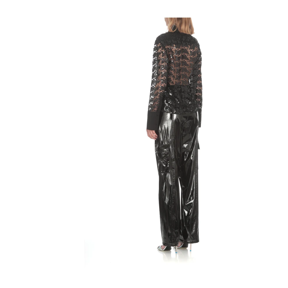 The New Arrivals Ilkyaz Ozel Leather Trousers Black Dames