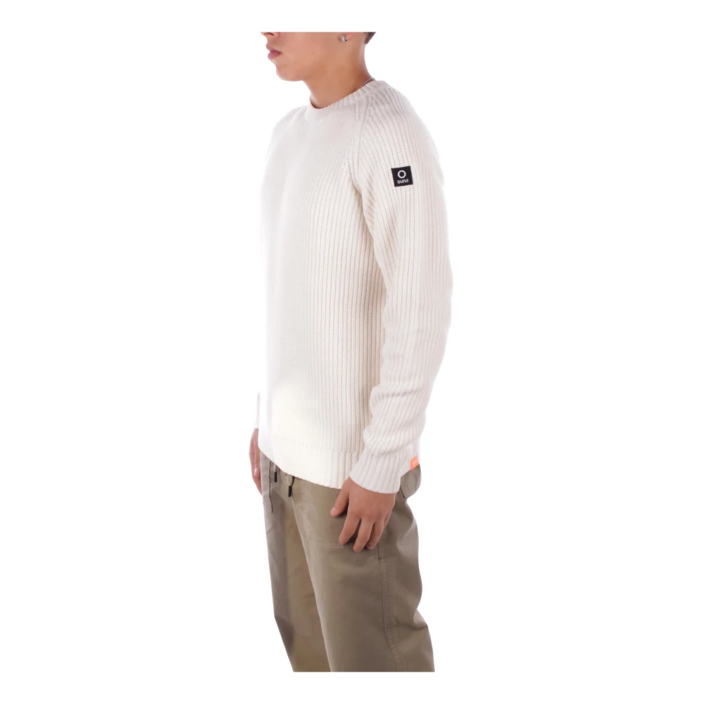 Suns Witte Logo Sweater Regular Fit White Heren