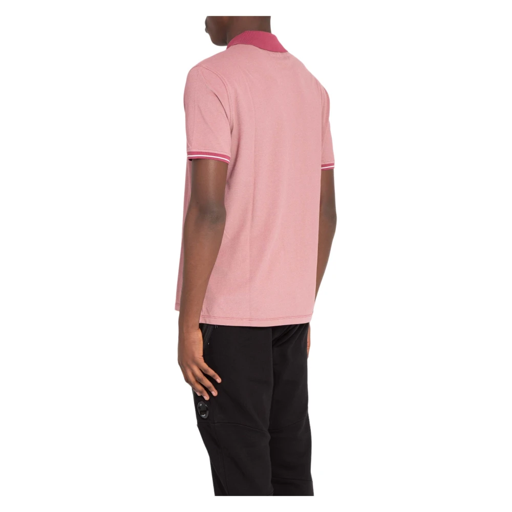 C.P. Company Piquet Polo Shirt in 577 Pink Heren