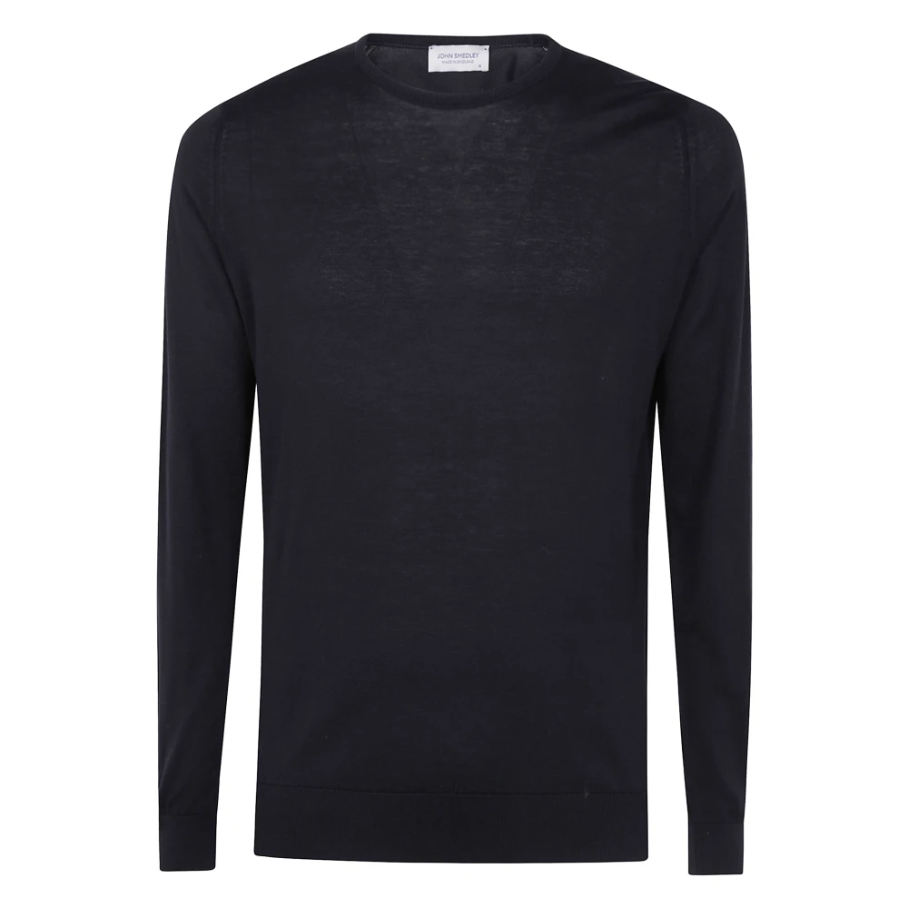 John Smedley Lange mouwen ronde hals trui Black Heren