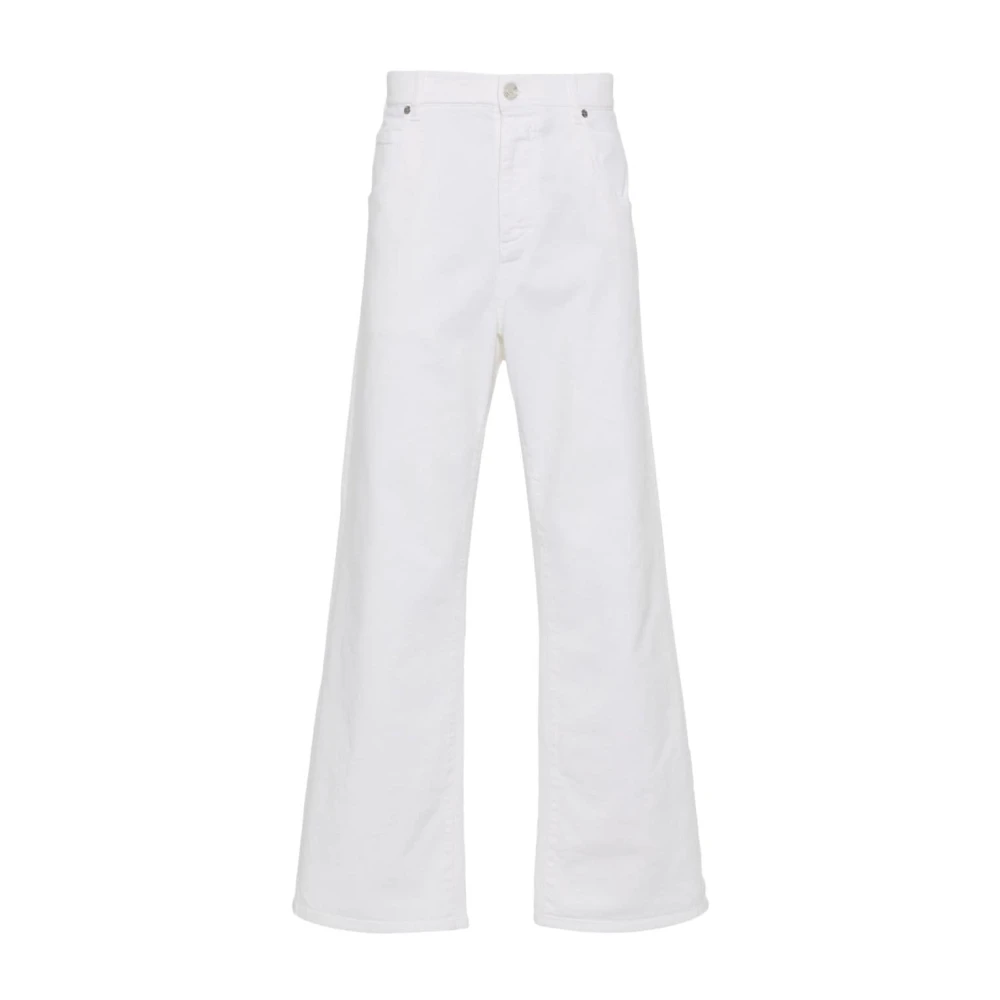ETRO Witte Katoenmix Denim Jeans White Heren