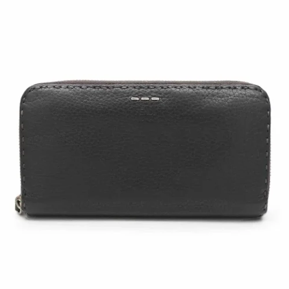 Fendi Vintage Pre-owned Leather wallets Gray Dames