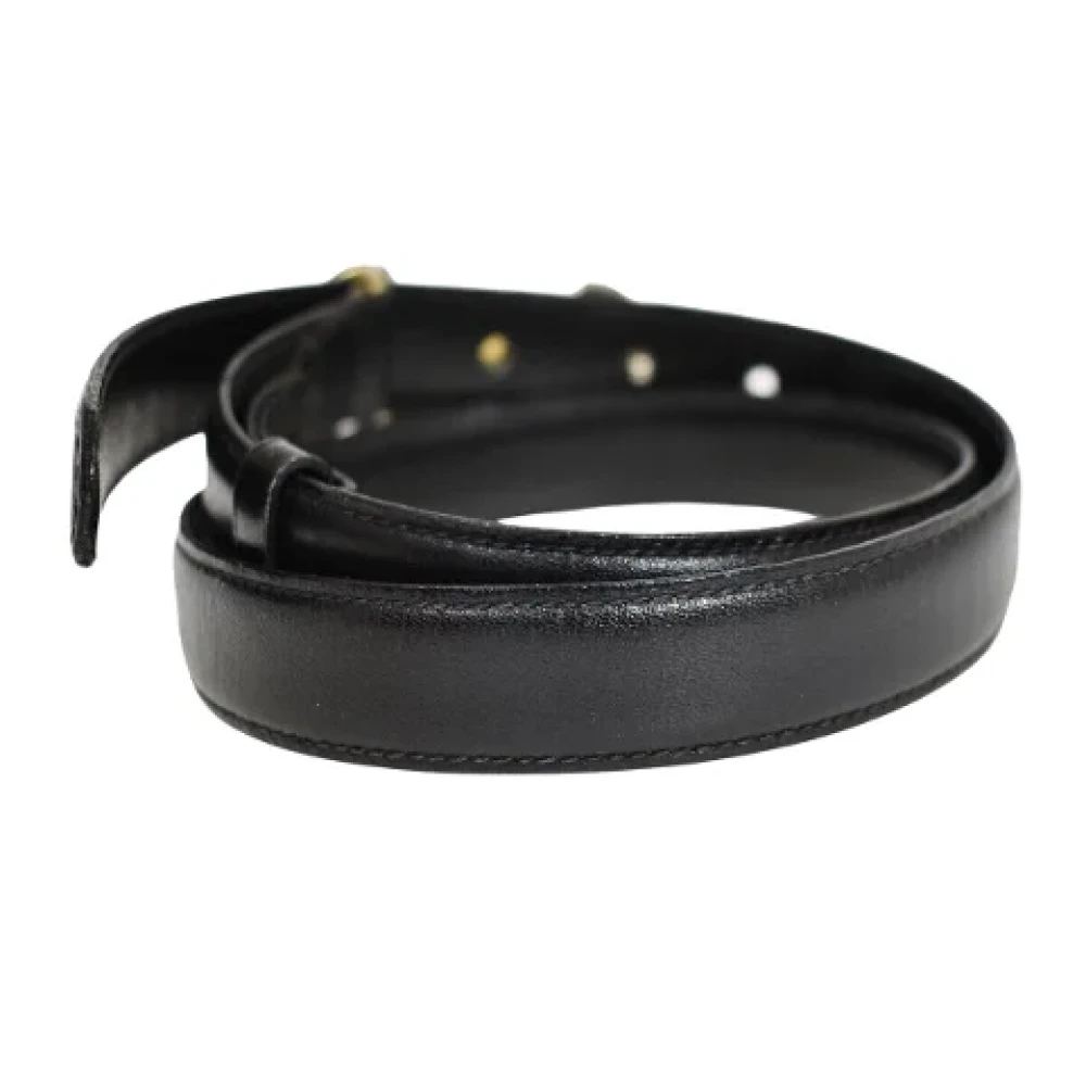 Celine Vintage Pre-owned Leather belts Black Dames