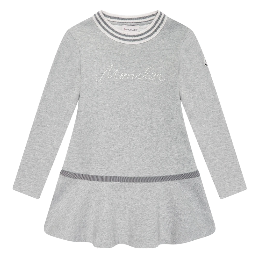 Moncler Girls Gray Logo Jumper Dress Size 12 Y