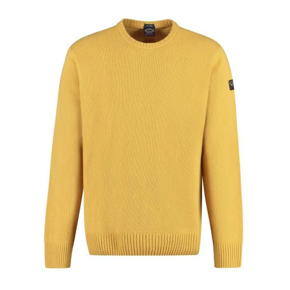 Paul & Shark Ull Crewneck Tröja Yellow, Herr