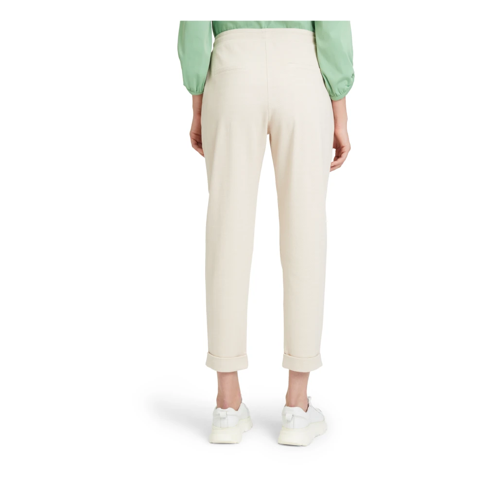 Betty & Co Hoge Taille Riem Broek Beige Dames