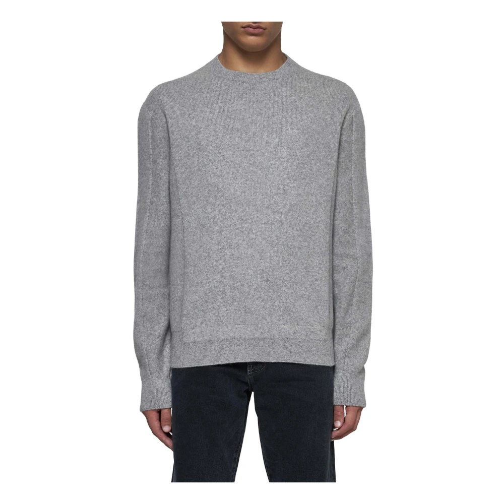 Ermenegildo Zegna Middengrijs Wol Kasjmier Crew Neck Sweater Gray Heren