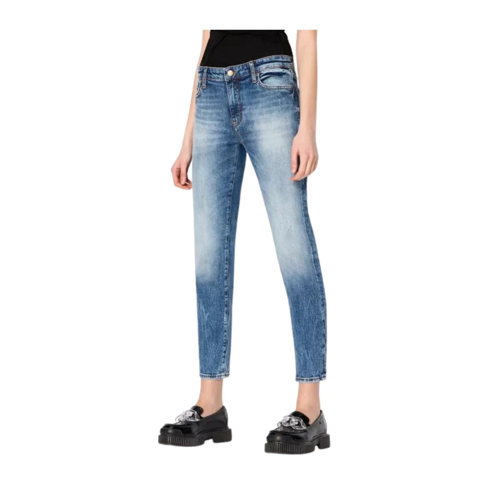 Armani Exchange Women's Blue Classic Denim Cropped Jeans - Cropped Jeans - W28 - Jeans