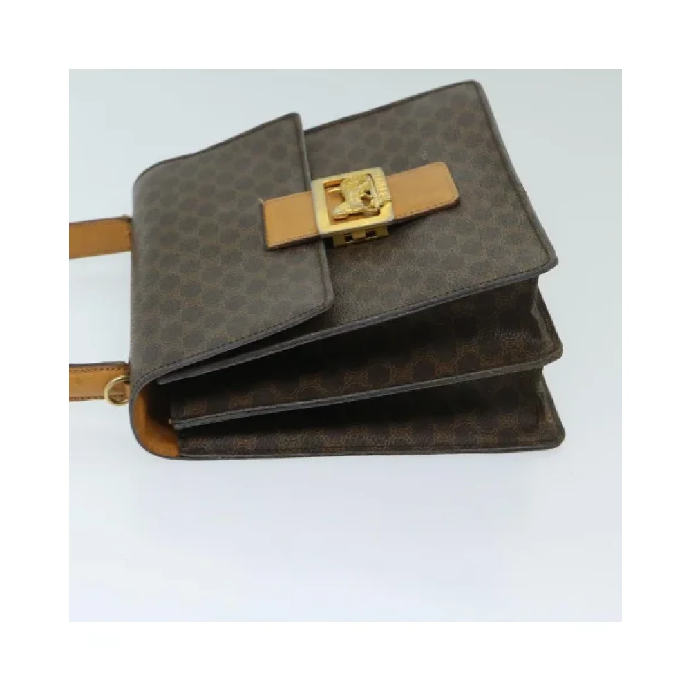 Celine Vintage Pre-owned Fabric handbags Brown Dames