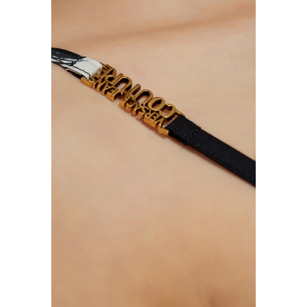 Versace Jeans Couture Jurk met Barocco-print Black Dames