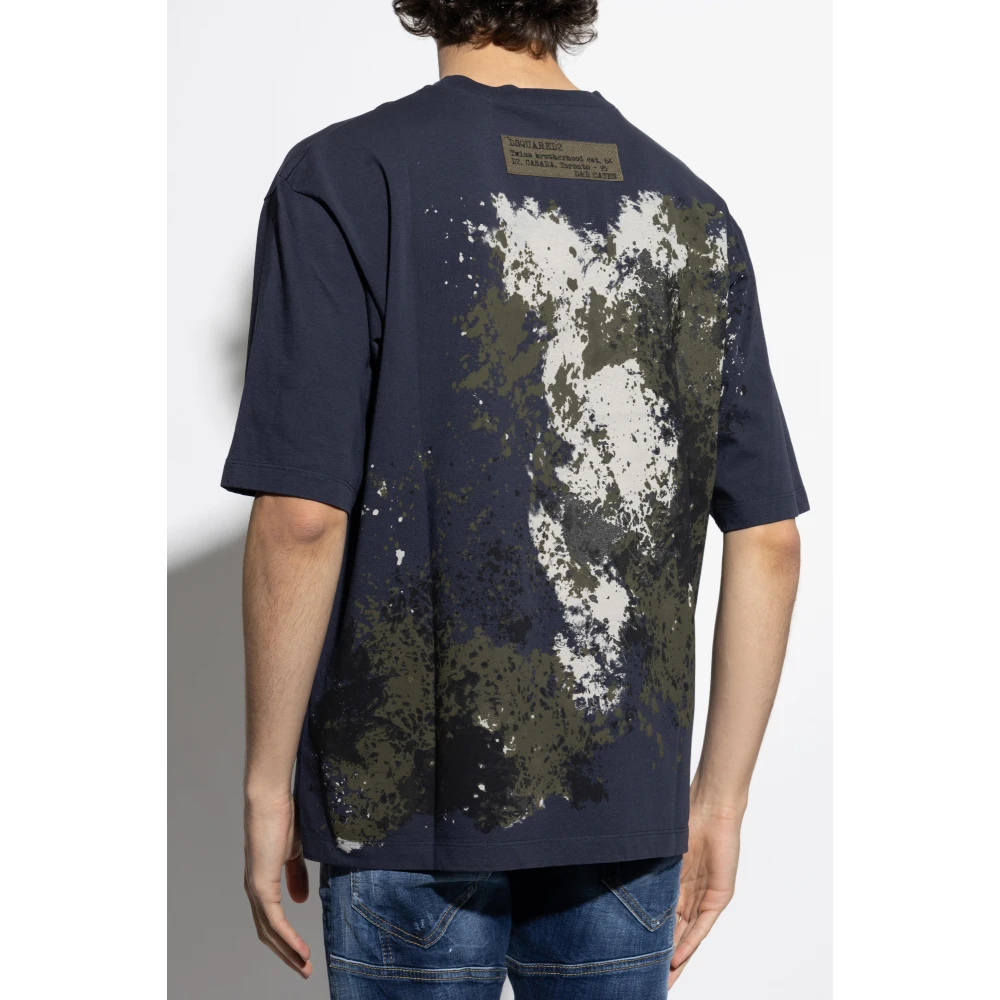 Dsquared2 T-shirt met print Blue Heren