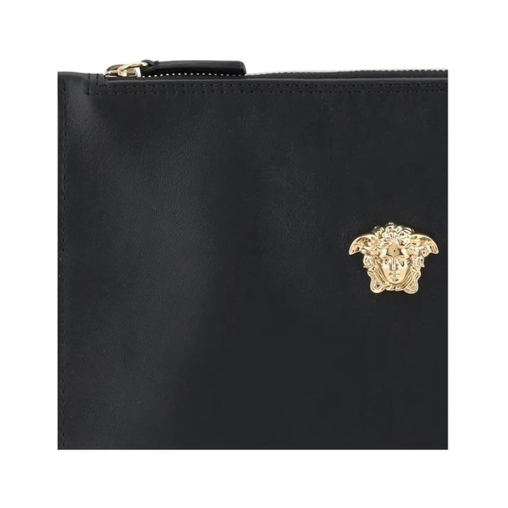 Versace Medusa Head Leren Pouch Tas Black Dames