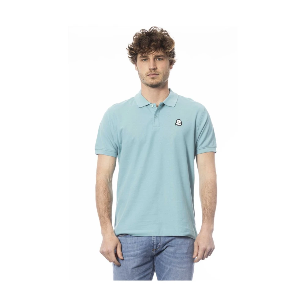 Invicta Blauw Katoenen Poloshirt Logo Borst Blue Heren