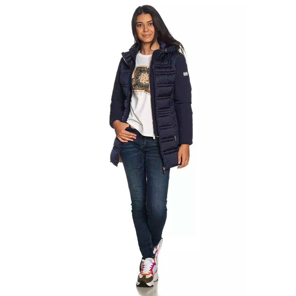 YES ZEE Blauwe Polyester Damesjas Blue Dames