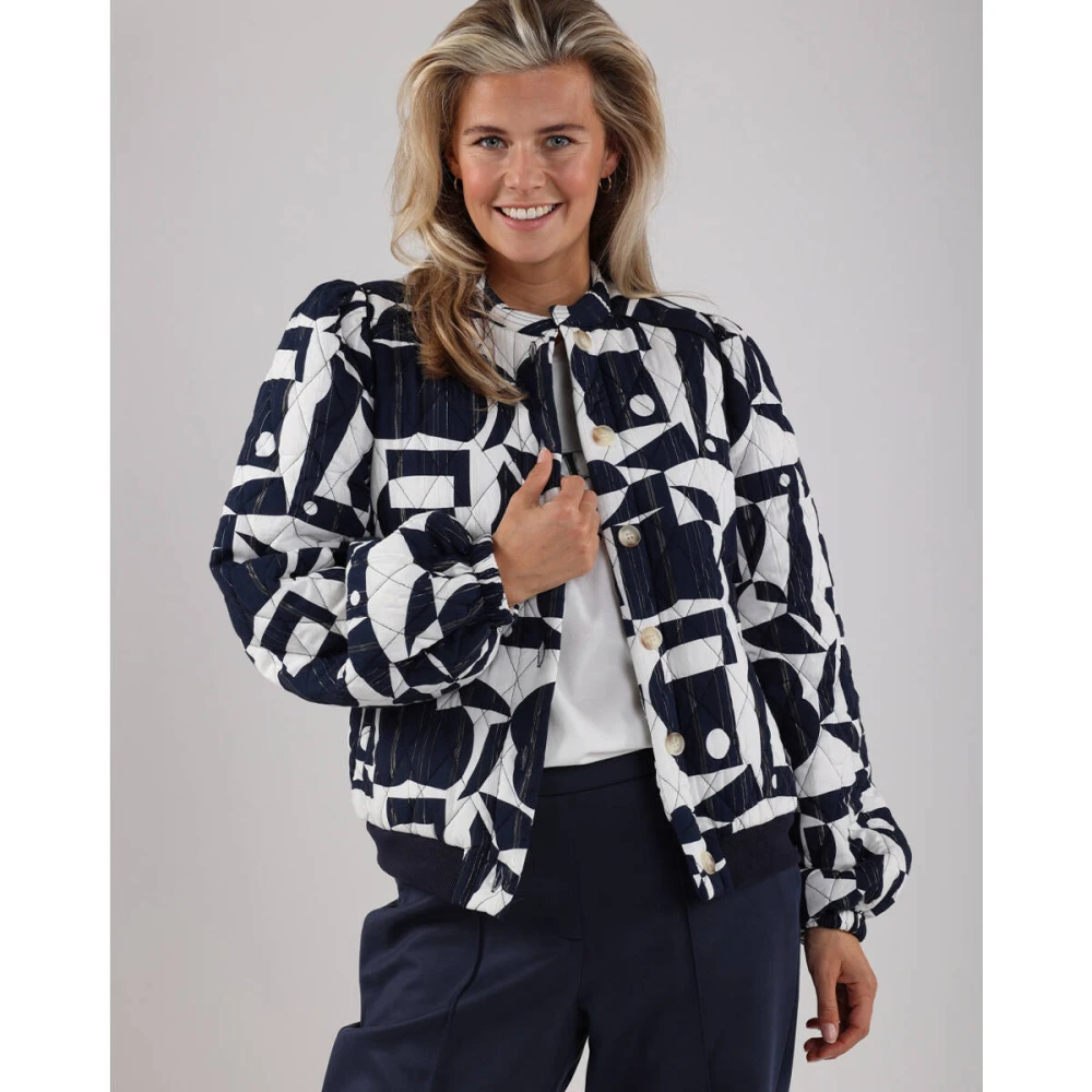 Nukus Romee Stijlvolle Jas Blue Dames