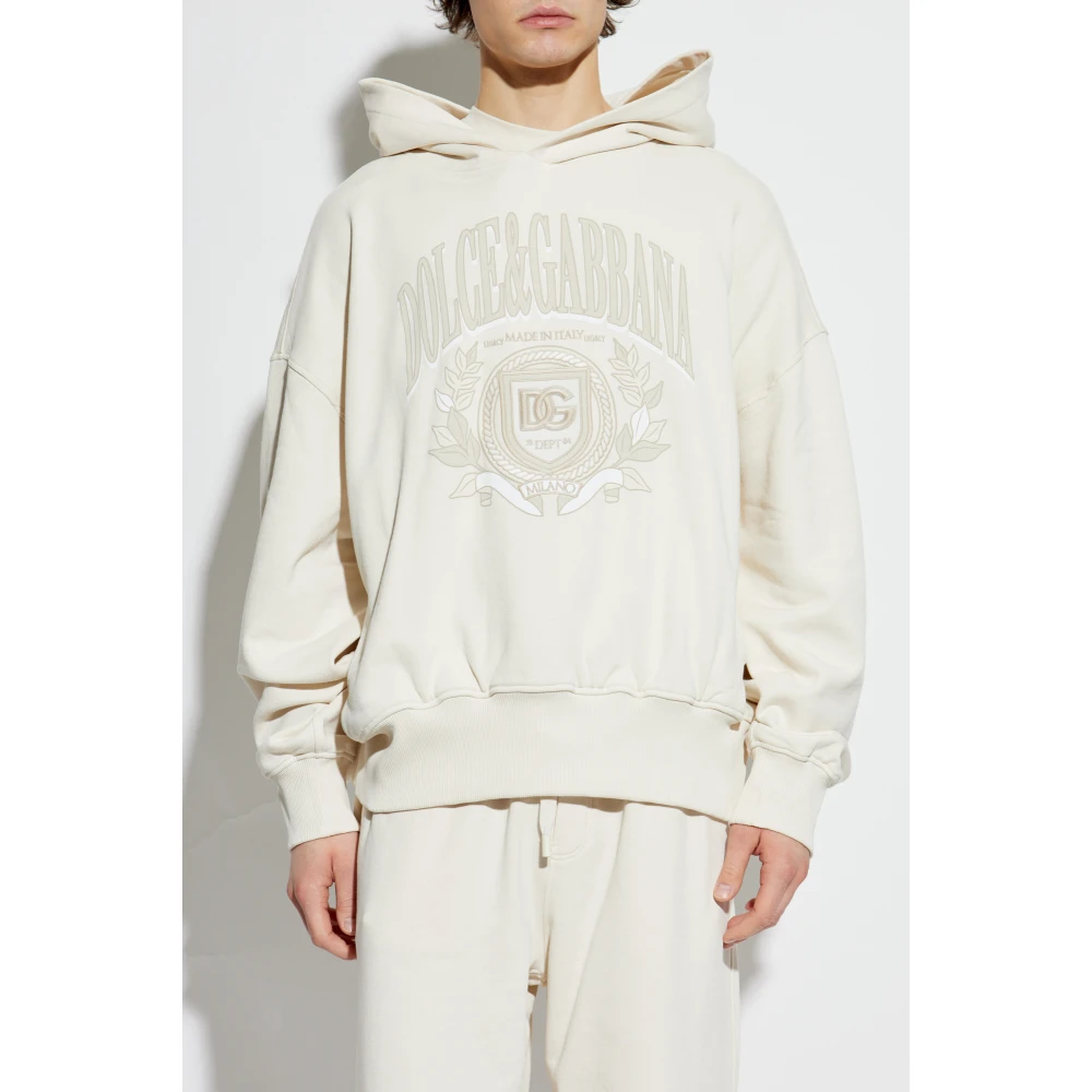 Dolce & Gabbana Hoodie Beige Heren