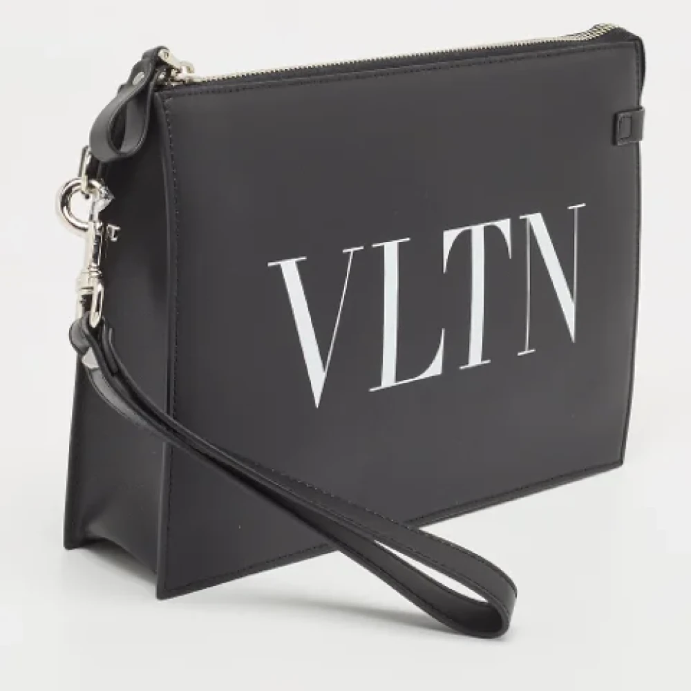 Valentino Vintage Pre-owned Leather clutches Black Heren