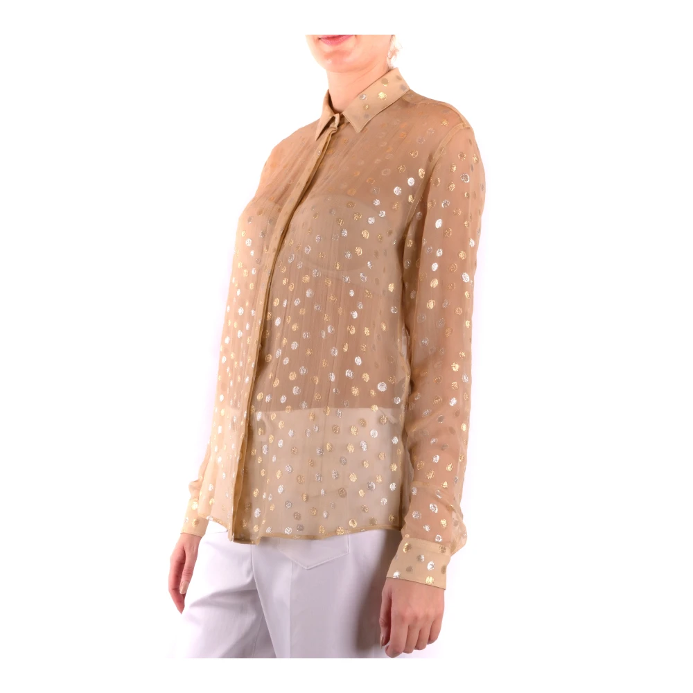 Saint Laurent Casual Katoenen Overhemd Beige Dames