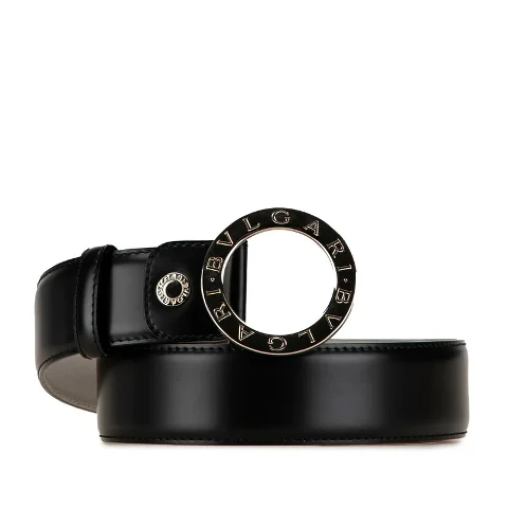 Bvlgari Vintage Pre-owned Leather belts Black Heren