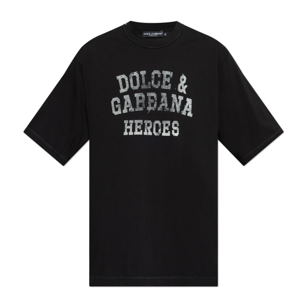 Dolce & Gabbana T-shirt met logo Black Heren